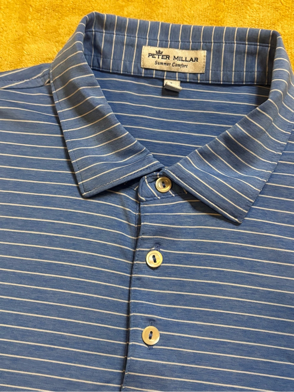 Peter Millar Blue Striped Polo